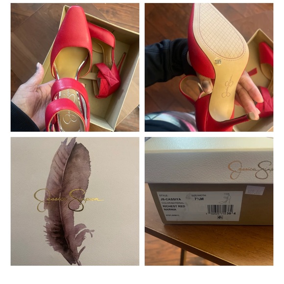 Jessica Simpson Cassius red heels - Picture 2 of 10